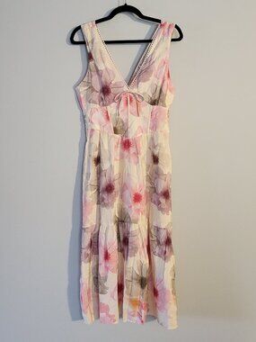 NWOT Monteau Multicolor Sleeveless Maxi Dress Soze M